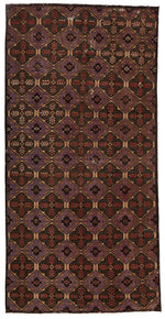 5x10 Purple and Rust Turkish Anatolian Rug