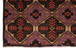 5x10 Purple and Rust Turkish Anatolian Rug