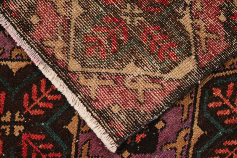 5x10 Purple and Rust Turkish Anatolian Rug