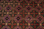 5x10 Purple and Rust Turkish Anatolian Rug