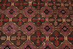 5x10 Purple and Rust Turkish Anatolian Rug