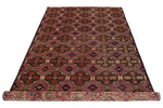 5x10 Purple and Rust Turkish Anatolian Rug