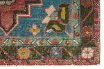 3x9 Dark Rust and Multicolor Anatolian Turkish Tribal Runner