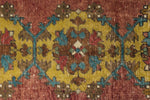 3x9 Dark Rust and Multicolor Anatolian Turkish Tribal Runner