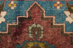 3x9 Dark Rust and Multicolor Anatolian Turkish Tribal Runner