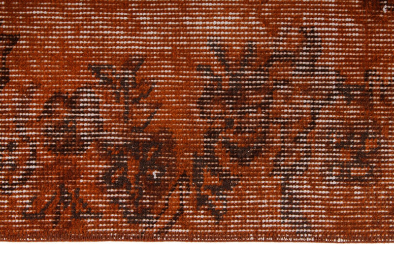 3x7 Orange and Dark Red Anatolian Turkish Tribal Runner