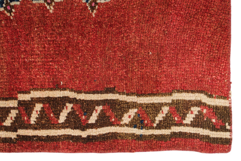 3x5 Dark Red and Multicolor Turkish Patchwork Rug