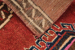 3x5 Dark Red and Multicolor Turkish Patchwork Rug