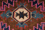 3x5 Dark Red and Multicolor Turkish Patchwork Rug