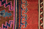 3x5 Dark Red and Multicolor Turkish Patchwork Rug