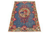 3x5 Beige and Multicolor Turkish Overdyed Rug