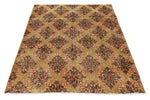 4x6 Camel and Multicolor Turkish Anatolian Rug