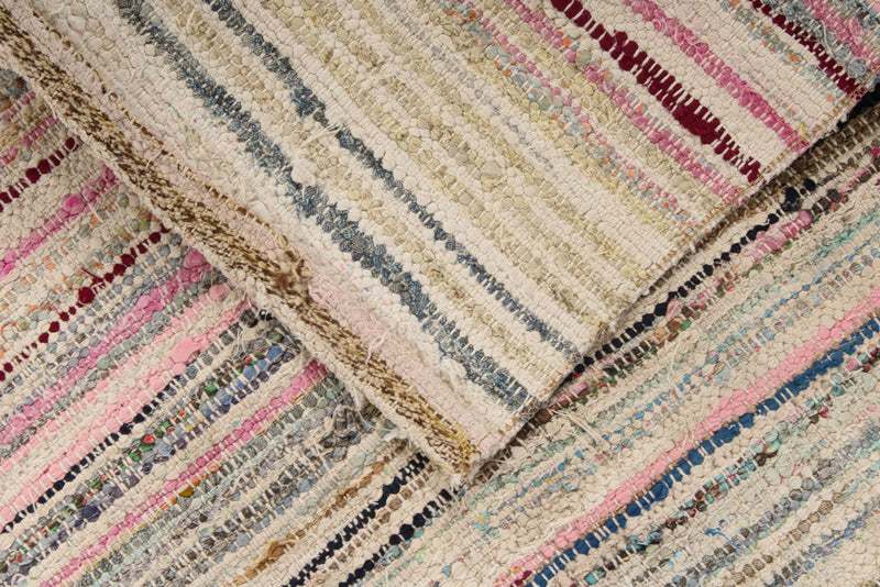 5x6 Multicolor and White Turkish Tribal Rug