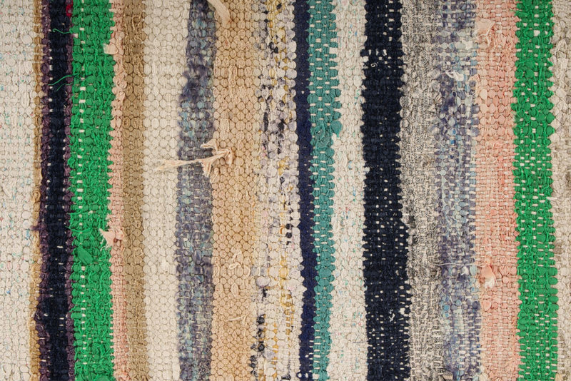 3x7 Multicolor and Ivory Turkish Tribal Runner