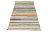 3x7 Multicolor and Ivory Turkish Tribal Runner