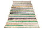 3x7 Multicolor and Ivory Turkish Tribal Runner