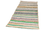 3x7 Multicolor and Ivory Turkish Tribal Runner