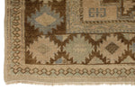 4x6 Light Brown and Brown Anatolian Turkish Tribal Rug