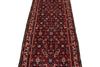 3x14 Burgundy and Multicolor Turkish Oushak Runner