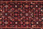 3x14 Burgundy and Multicolor Turkish Oushak Runner