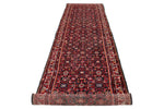 3x14 Burgundy and Multicolor Turkish Oushak Runner