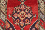 3x10 Red and Multicolor Turkish Overdyed Runner