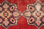 3x10 Red and Multicolor Turkish Overdyed Runner