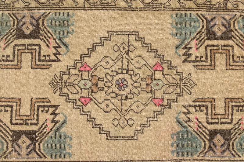 2x3 Ivory Turkish Tribal Rug