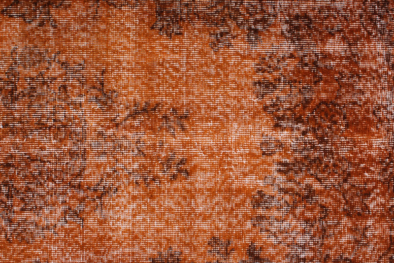 3x8 Orange and Brown Turkish Overdyed Runner