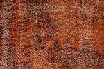 3x8 Orange and Brown Turkish Overdyed Runner