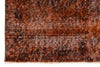 3x8 Orange and Brown Turkish Overdyed Runner