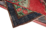 7x10 Red and Navy Turkish Anatolian Rug