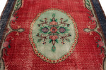 7x10 Red and Navy Turkish Anatolian Rug