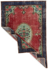 7x10 Red and Navy Turkish Anatolian Rug