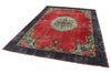 7x10 Red and Navy Turkish Anatolian Rug