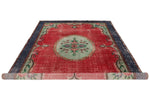 7x10 Red and Navy Turkish Anatolian Rug