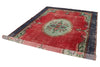 7x10 Red and Navy Turkish Anatolian Rug