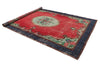 7x10 Red and Navy Turkish Anatolian Rug