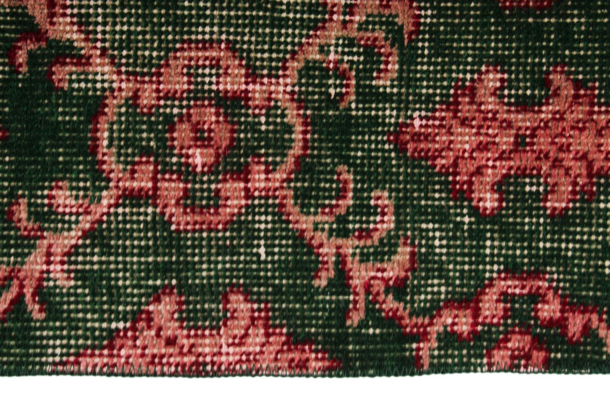 7x10 Dark Green and Multicolor Turkish Anatolian Rug
