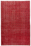 7x11 Red and Red Turkish Anatolian Rug