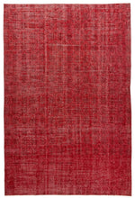 7x11 Red and Red Turkish Anatolian Rug