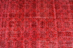 7x11 Red and Red Turkish Anatolian Rug