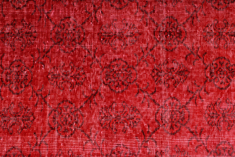 7x11 Red and Red Turkish Anatolian Rug