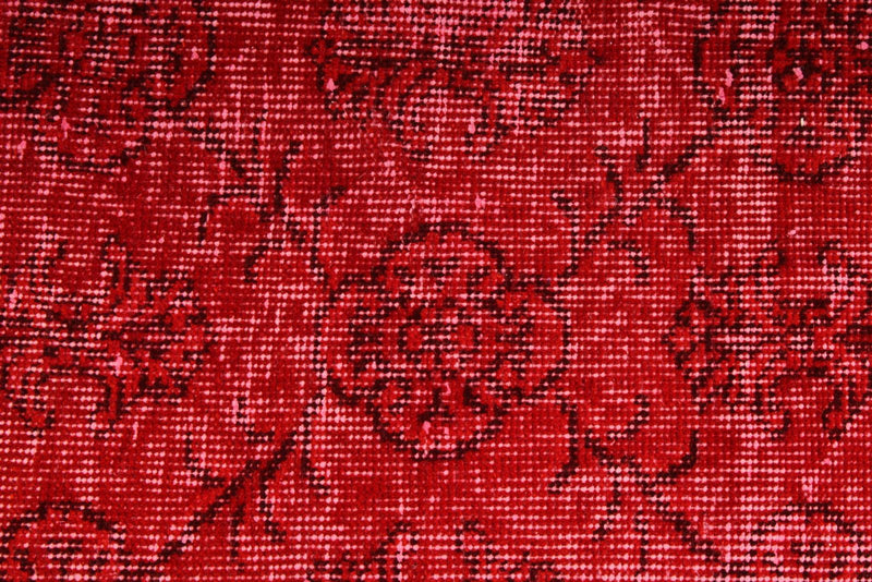 7x11 Red and Red Turkish Anatolian Rug