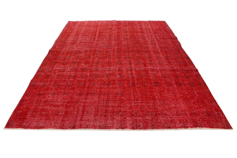 7x11 Red and Red Turkish Anatolian Rug