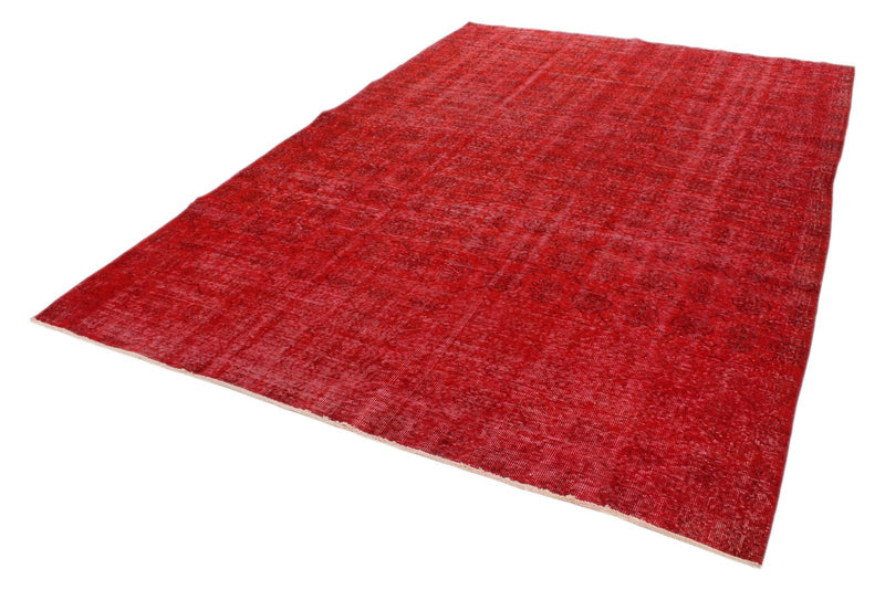 7x11 Red and Red Turkish Anatolian Rug