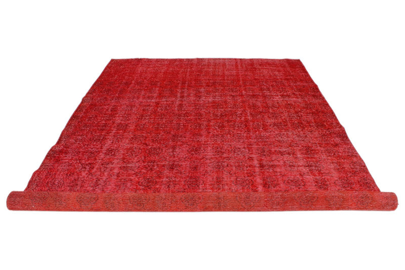 7x11 Red and Red Turkish Anatolian Rug