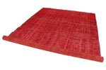 7x11 Red and Red Turkish Anatolian Rug