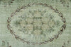 7x10 Light Green and Dark Brown Anatolian Turkish Tribal Rug