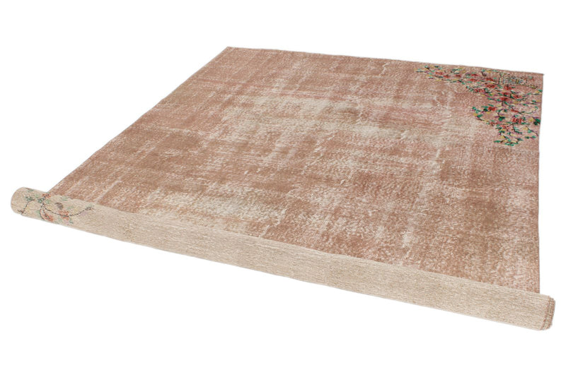 7x10 Light Brown and Multicolor Turkish Anatolian Rug